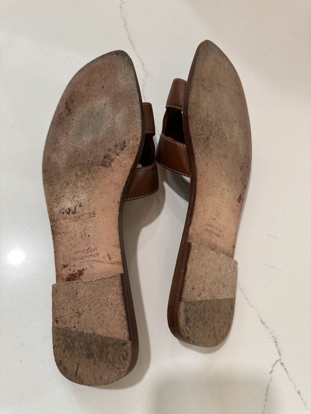 Brown HERMES Oran Sandals - Picture 2 of 5